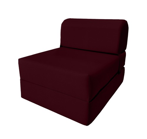 Burgundy sleeper chair - sleeper, folding