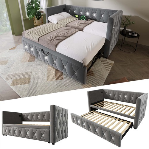 Single 3ft daybed velvet - single,