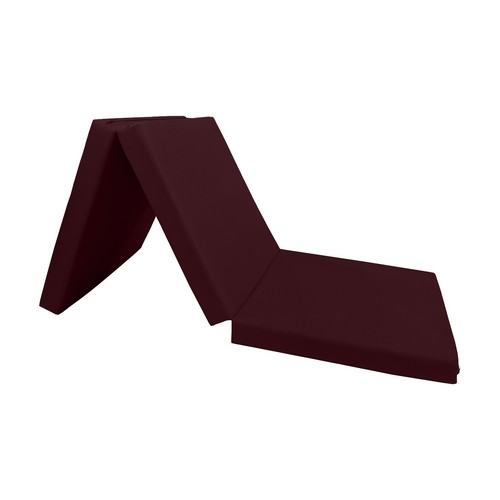 Burgundy tri fold foam bed - foam,