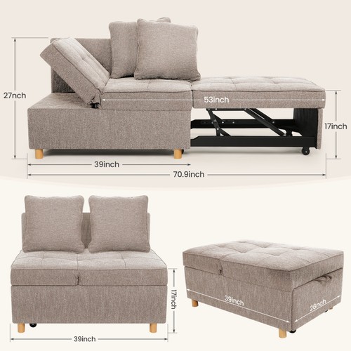Sofa bed 1 convertible - bed, 4-in-1