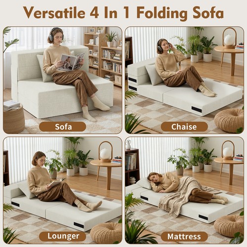 Convertible folding sofa - folding,
