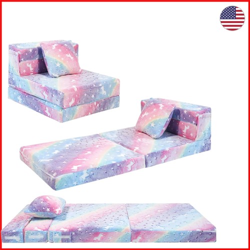 Glow rainbow unicorn trifold - glow,