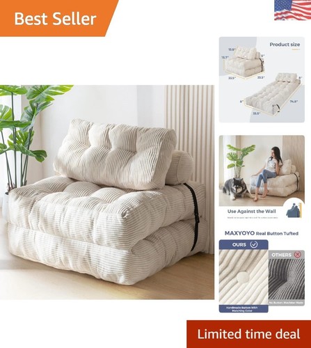 Beige medium firm - beige, folding