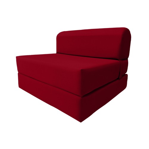 Red sleeper chair folding foam - red,